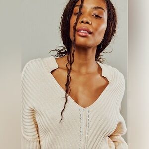 NWT Free People Freeway V-Neck Sweater